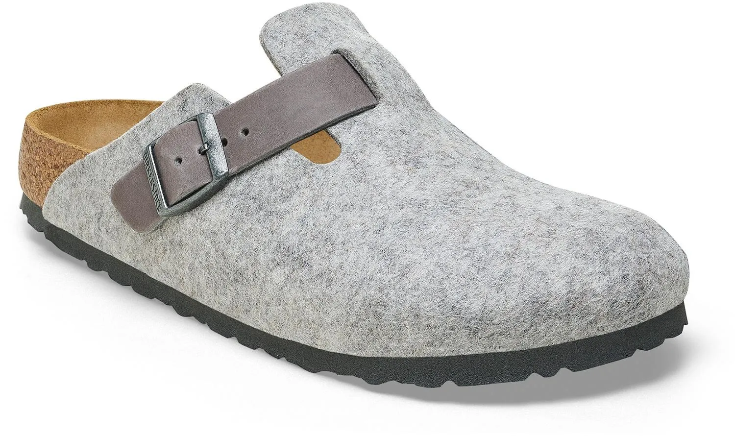 

Бостонские шерстяные сабо мужские Birkenstock, Light Grey/Iron