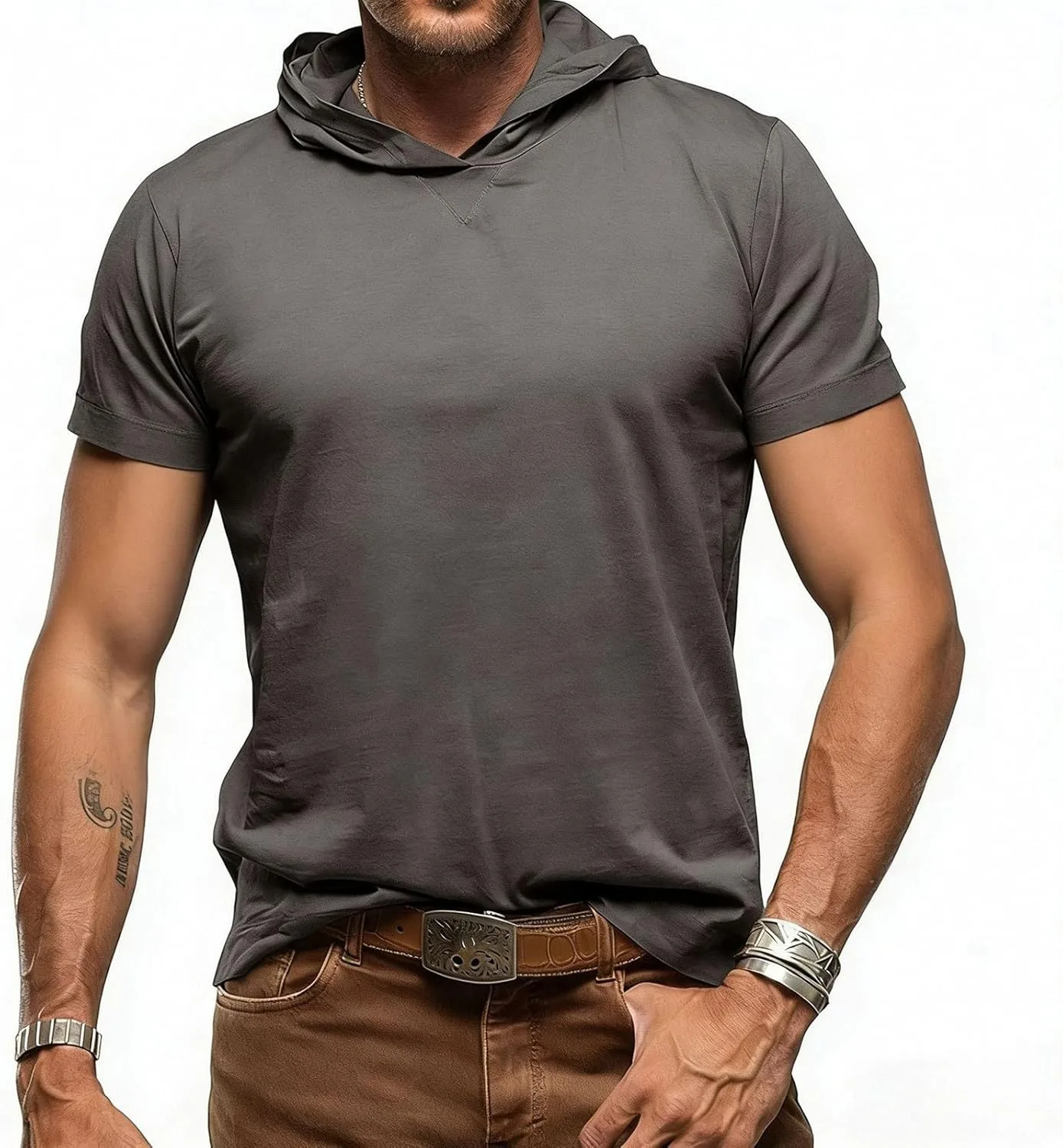

Мужская летняя толстовка с капюшоном Short Sleeve Cotton Slim Fit Xiaojmake