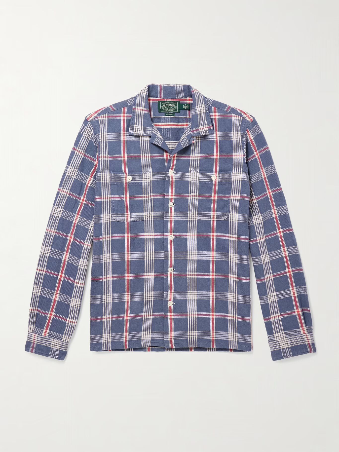 

Рубашка Polo Country Convertible Collar из хлопка и фланели в клетку POLO RALPH LAUREN, синий