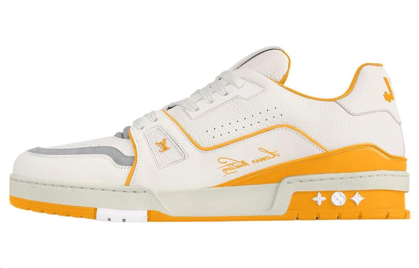 

LOUIS VUITTON Кроссовки для скейтбординга Trainer Low-Top, мужские, желтые
