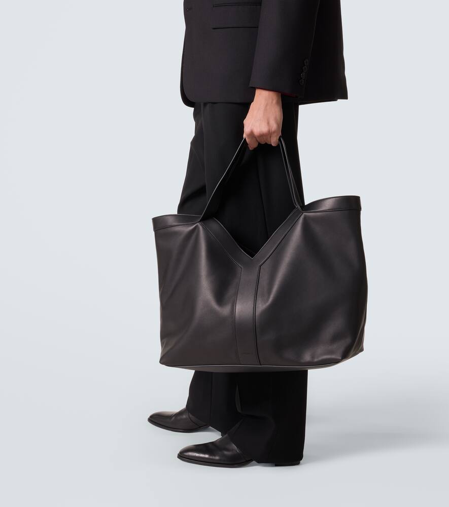 Большая кожаная сумка-тоут Y Saint Laurent, Nero — фото 2