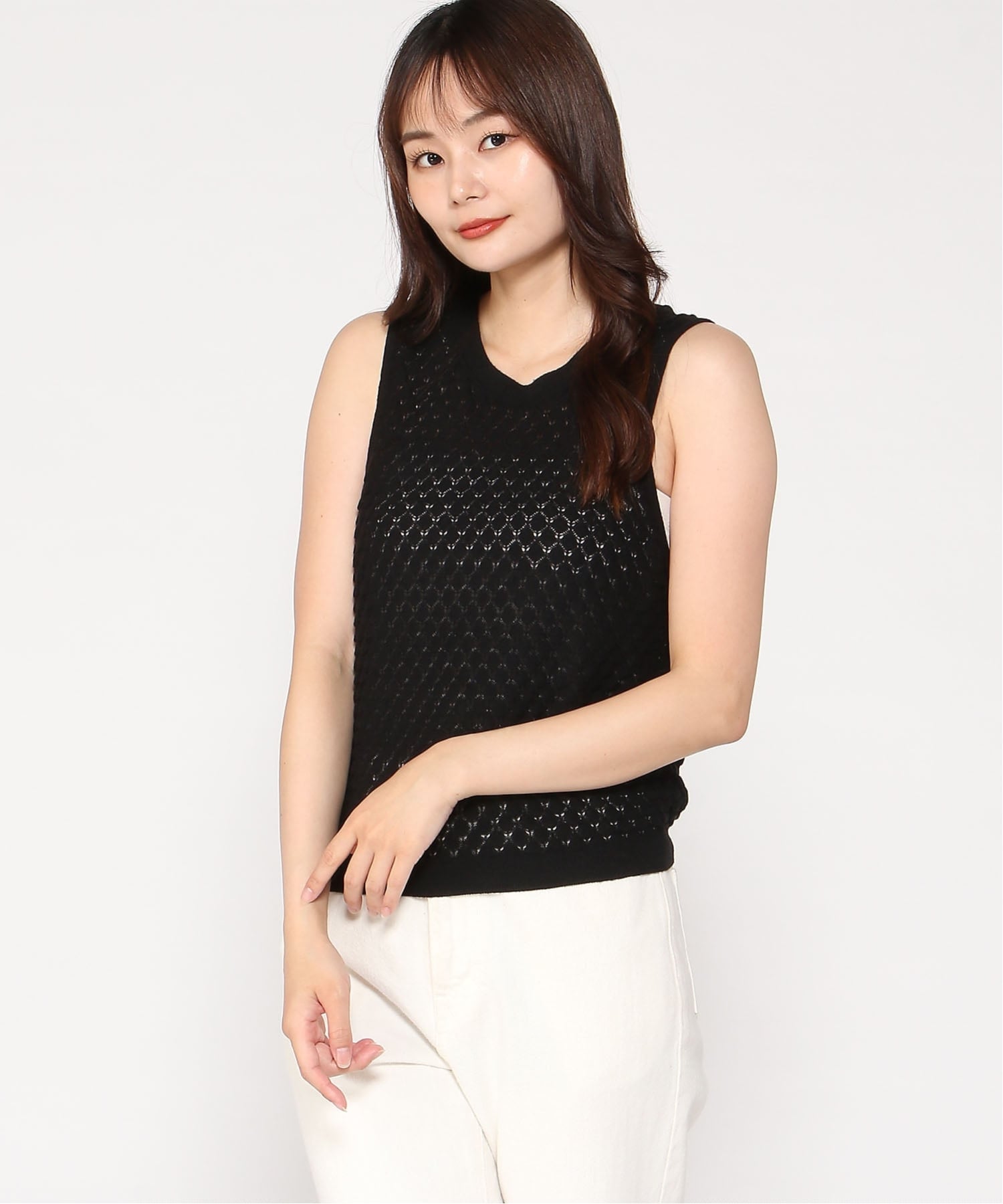 (W)CashSoft Cashmere Touch Легкий укороченный топ-майка GAP, BLACK — фото 3