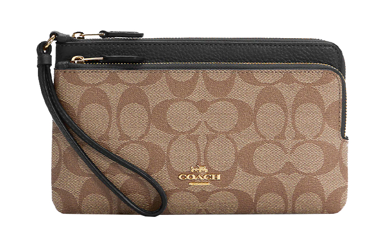 

COACH Кожаный клатч с угловой молнией для карт