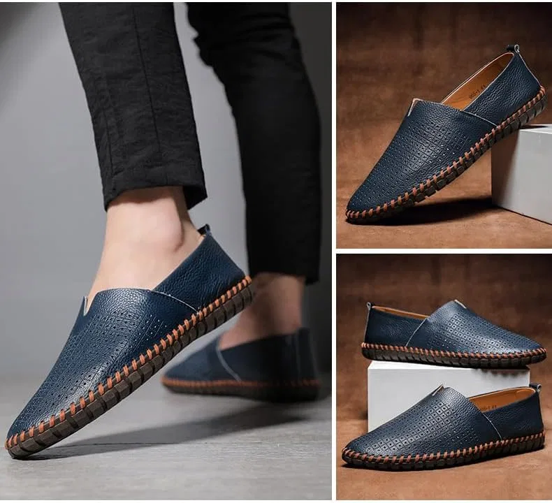 Мокасины мужские, большие размеры, Loafers, синий SPKFHD — фото 3