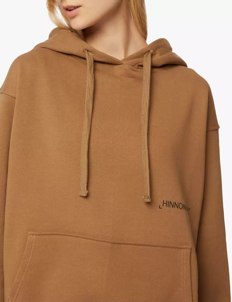 

Шикарная хлопковая толстовка с длинными рукавами HINNOMINATE, коричневый