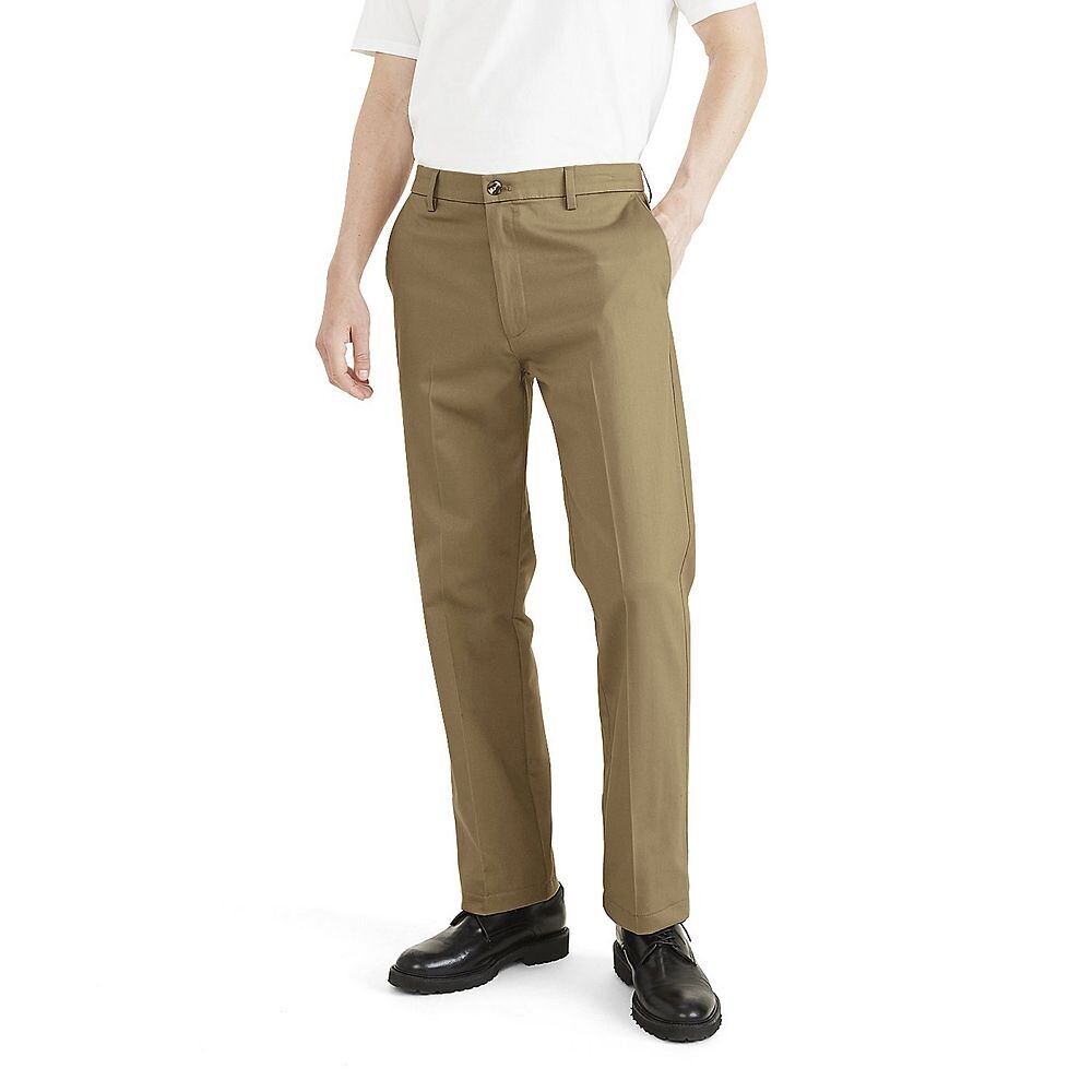 

Мужские брюки Dockers Signature классического цвета хаки без железа Stain Defender, цвет British Khaki