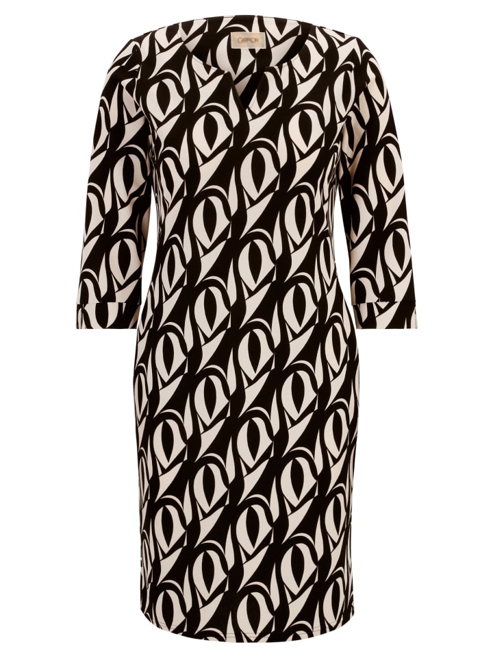 

Короткое платье CARTOON Casual-Kleid mit Muster, цвет Weiß/Schwarz