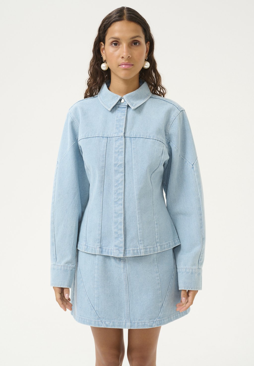 

Блузка на пуговицах Karen by Simonsen, цвет Light Blue Denim