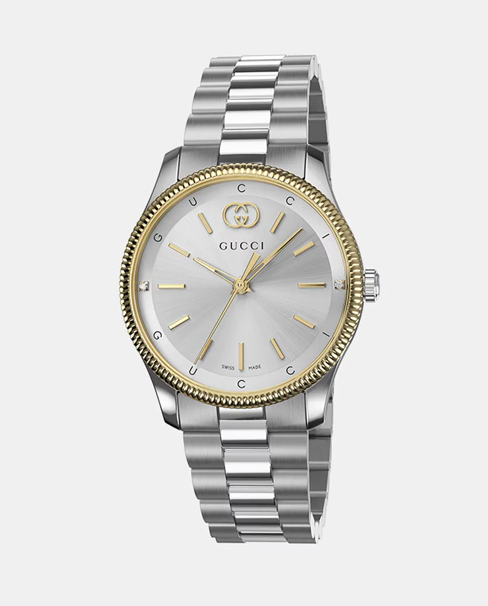 

G-Timeless YA1265063 стальные женские часы Gucci, серебрянный