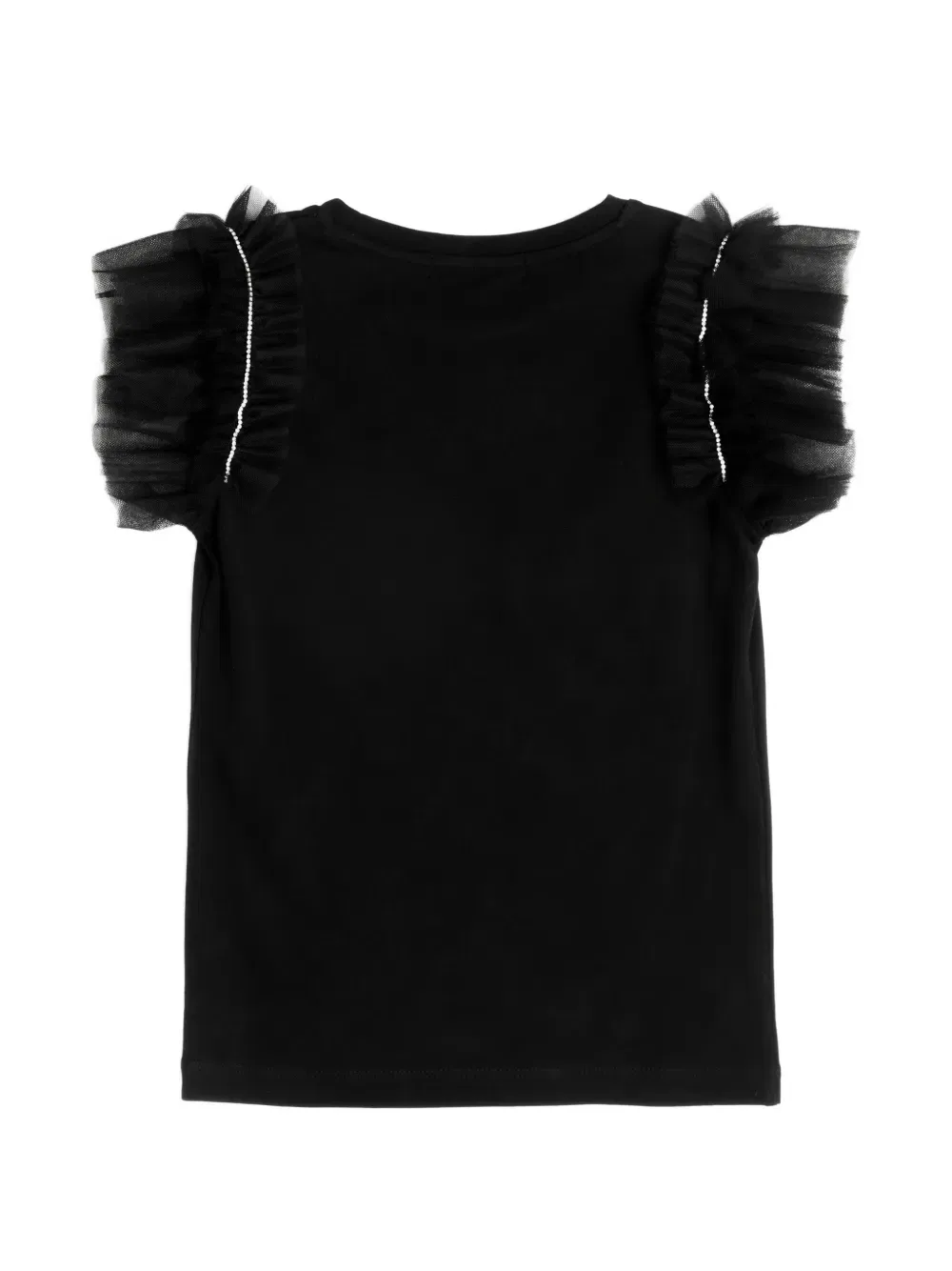 Футболка с оборками Bcbg Kids, черный — фото 2