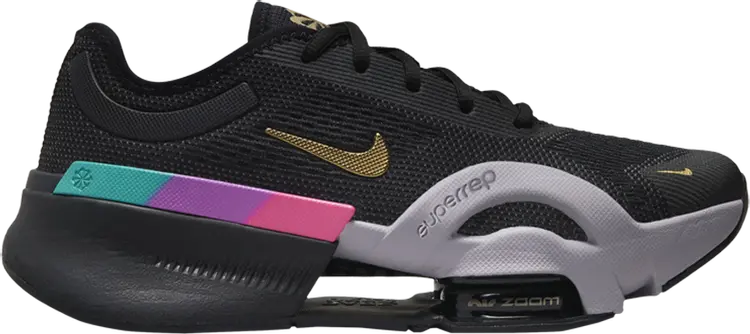 Кроссовки Wmns Air Zoom SuperRep 4 Next Nature Premium 'Black Fireberry Gold', черный