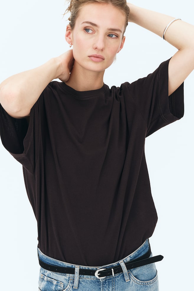 

Футболка оверсайз H&M, коричневый