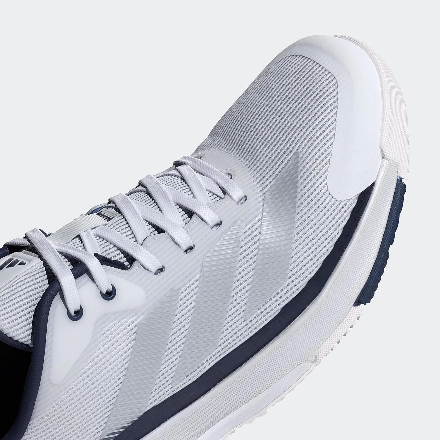 Мужские кроссовки для падела Adidas Crazyquick, Ftwr White Silver Met Dark Blue — фото 4