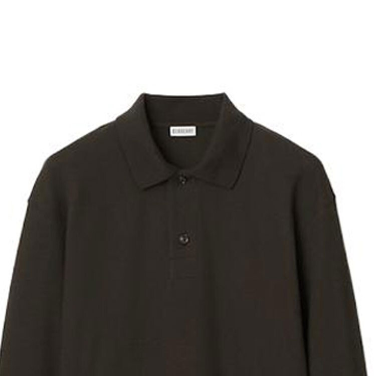 Рубашка поло мужская Burberry, классическая, коричневый — фото 2