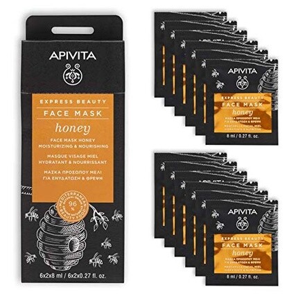 

Маска для лица APIVITA Express Beauty с медом увлажняющая и питательная 12 масок