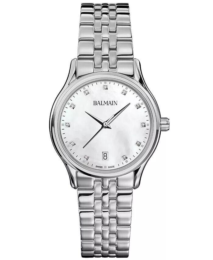 

Женские швейцарские часы Beleganza Diamond (1/20 карата) из нержавеющей стали с браслетом, 32 мм Balmain