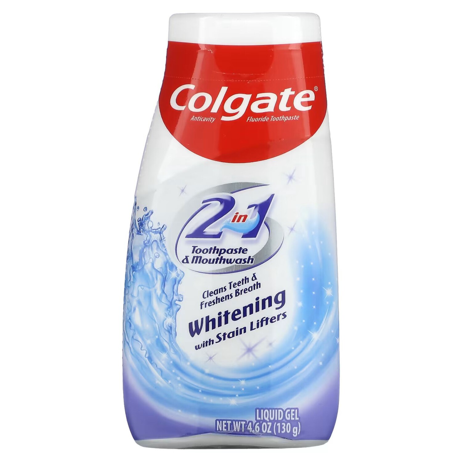 

Зубная паста и ополаскиватель для рта 2 в 1, 4,6 унции (130 г) Colgate