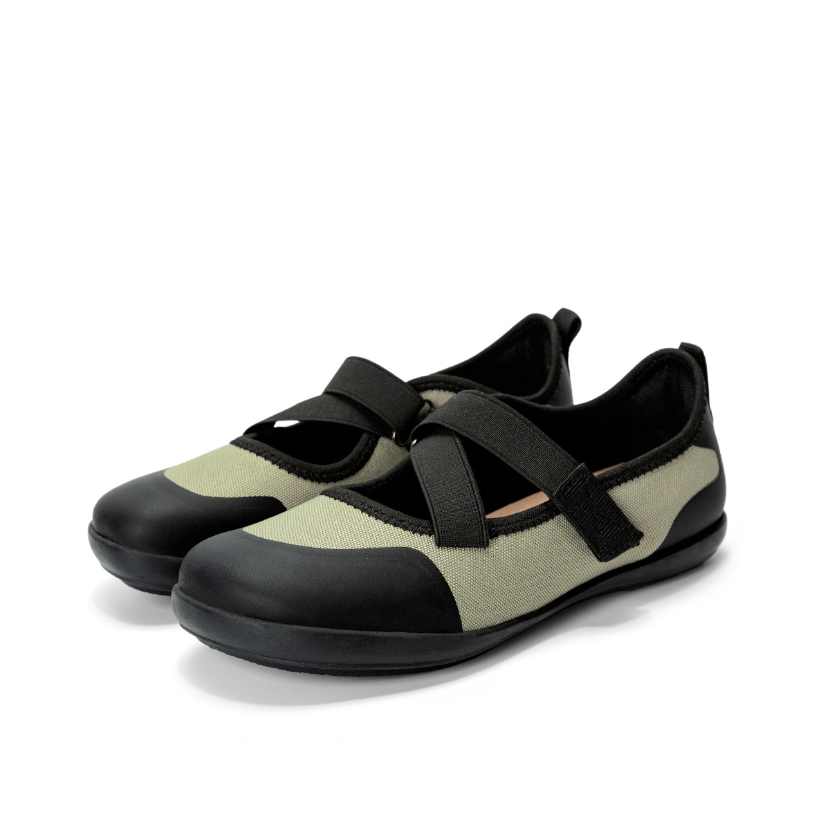 Женские туфли Flat Mary Jane высотой 1,8 см Q.VONTON, серо-бежевые — фото 3