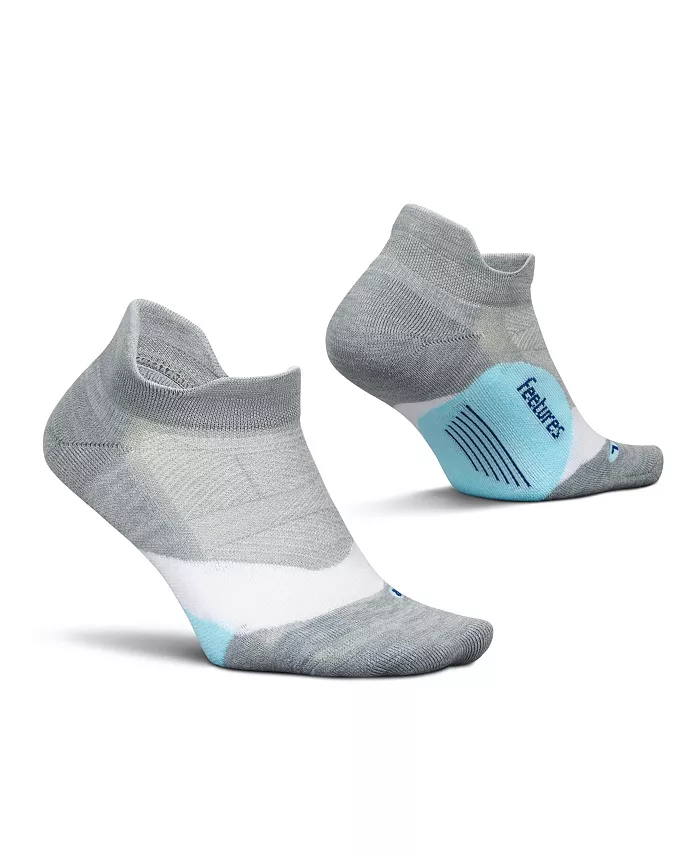 

Носки Elite Light Cushion No Show Tab Ankle Socks - спортивные носки с направленной компрессией Feetures, серый