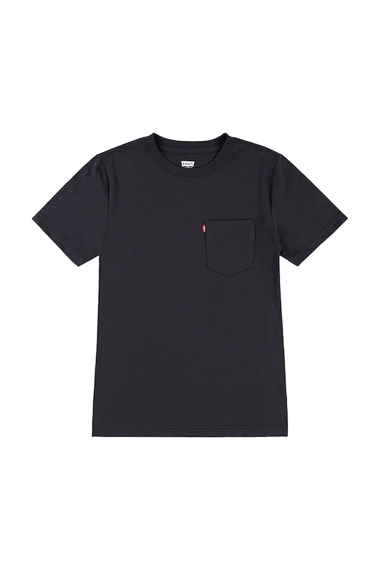 

Детская хлопковая футболка SUNSET POCKET TEE с карманом Levi'S, черный