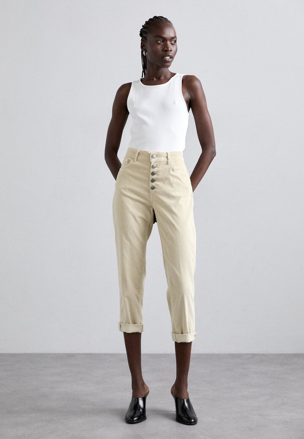 

Брюки KOONS JEWEL BUTTON Dondup, цвет Avory