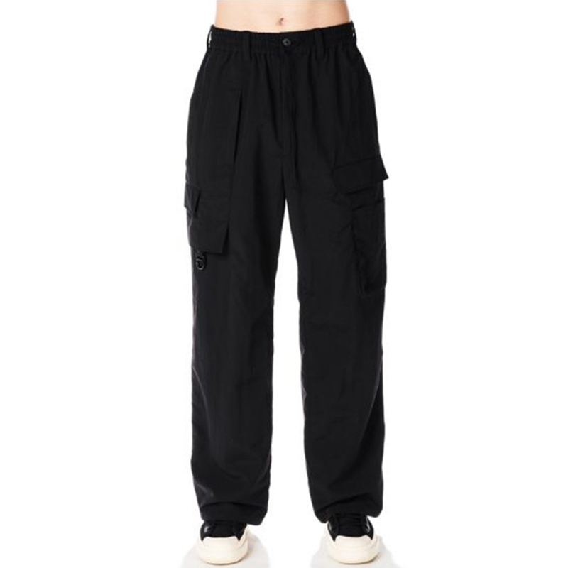 Штаны Y 3 свободного кроя из хлопка Y-3, черный — фото 4