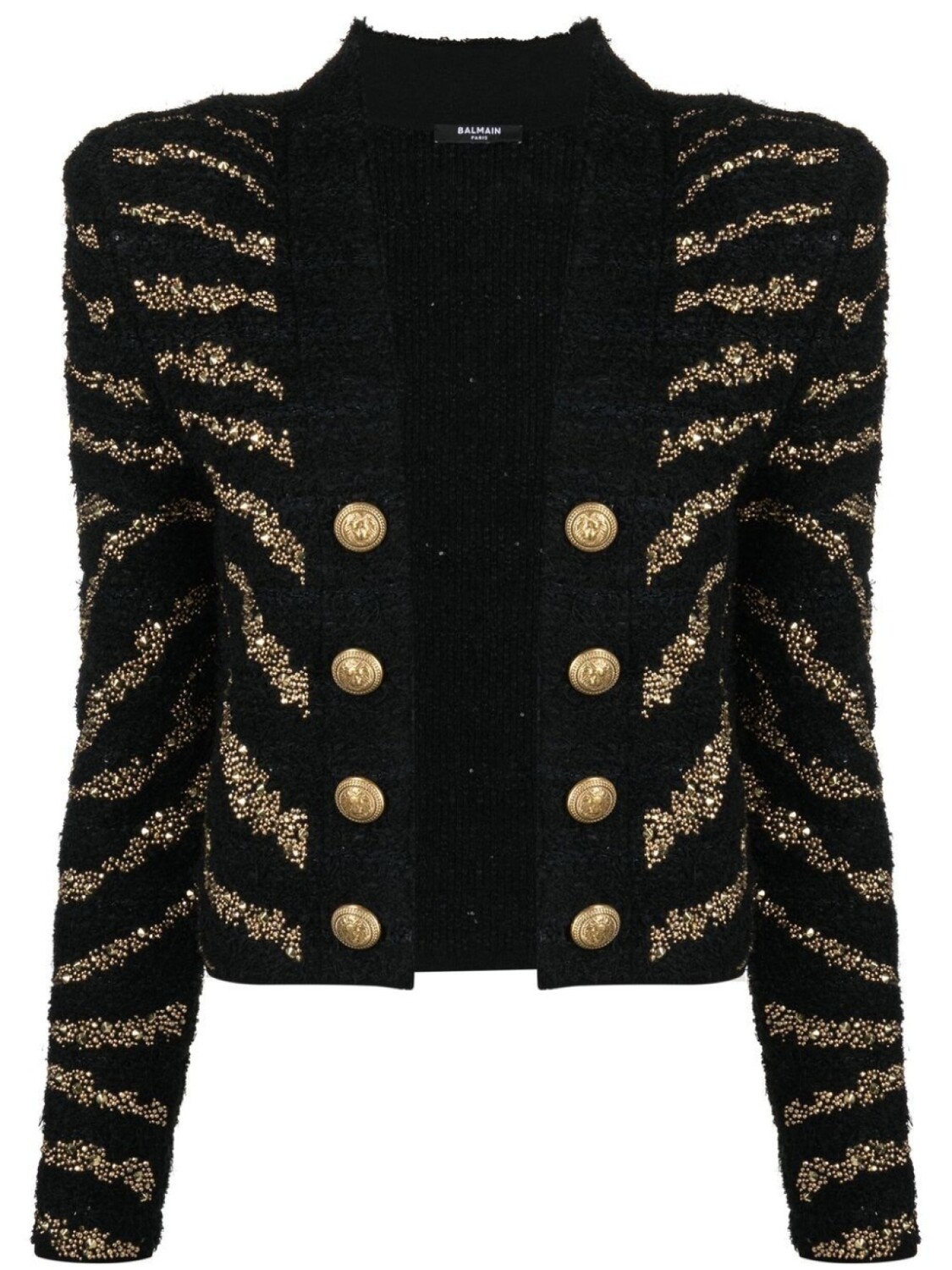 

Balmain кардиган-пальто в полоску, черный