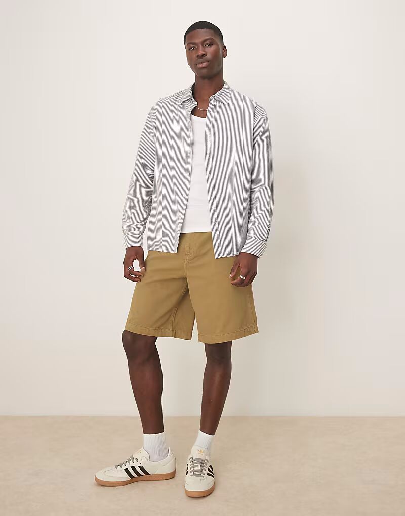 

Длинные шорты ASOS DESIGN оливкового цвета