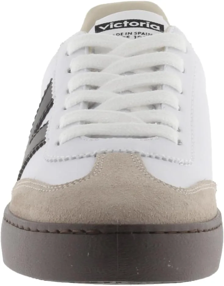 Кроссовки Victoria Low-Top Unisex Berlin Ciclista Leather Effect & Contrast Parts & Split Leather Toe 1126186 для взрослых, белый — фото 4