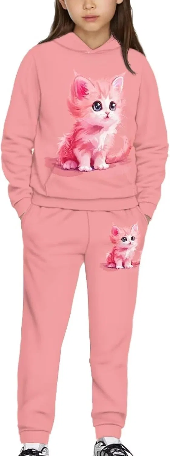 Детский спортивный костюм с капюшоном Uppodwarkid Cute Cat