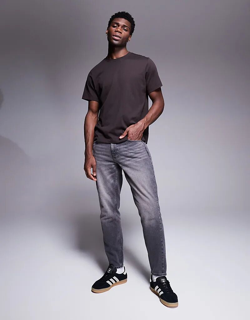 

Зауженные джинсы ASOS DESIGN серого цвета