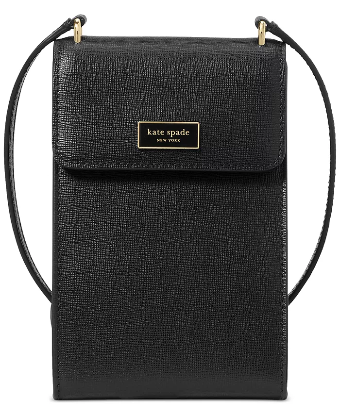 

Серена мини кожаная телефонная сумка через плечо kate spade new york, черный