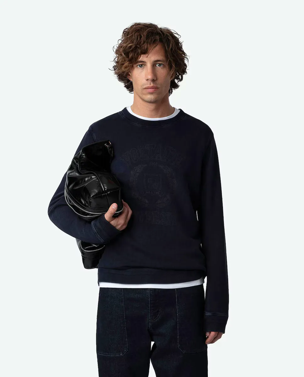 

Мужская толстовка Stony с хлопковым щитком Zadig & Voltaire, темно-синий