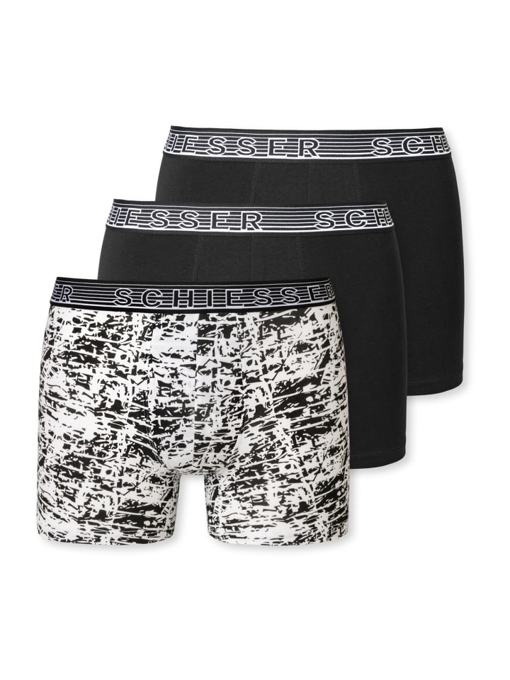 

Боксеры Schiesser, черный/белый
