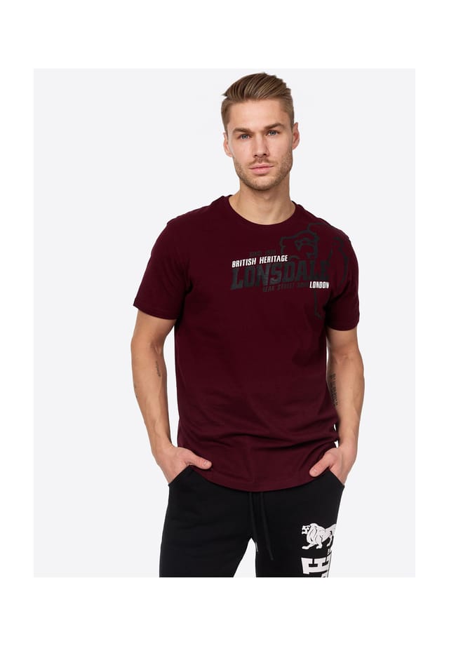 

Футболка обычного кроя walkley Lonsdale, цвет vintage oxblood