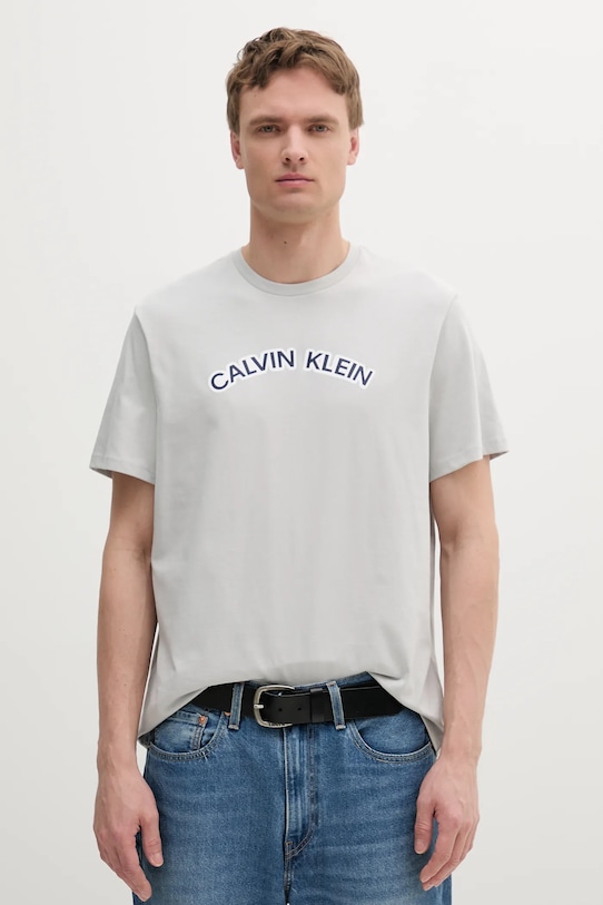 

Хлопковая футболка Calvin Klein Jeans, серый