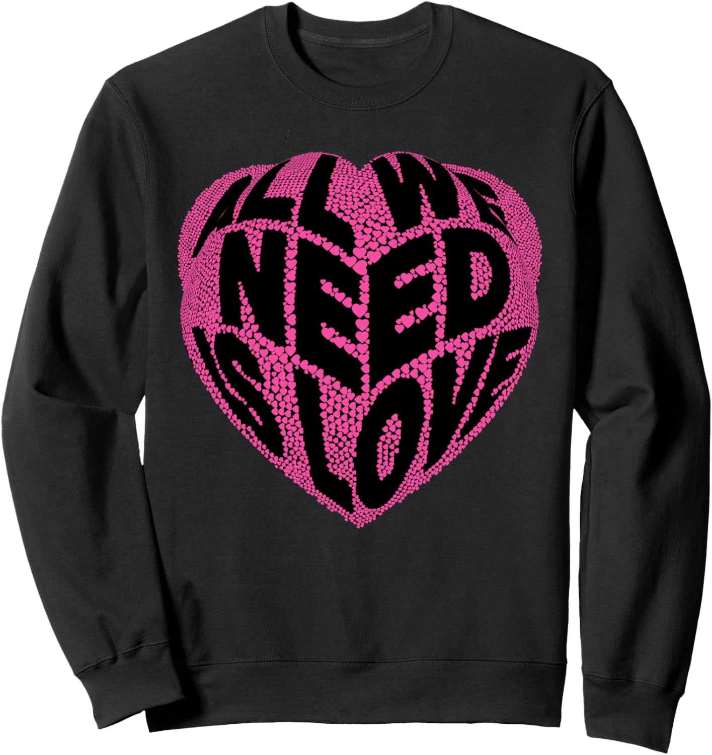 

Милая толстовка в форме сердечка All You Need is Love розово-черного цвета All We Need Is Love Apparel Co., Черный, Милая толстовка в форме сердечка All You Need is Love розово-черного цвета All We Need Is Love Apparel Co.