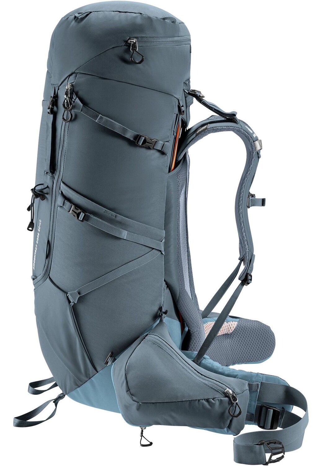 

Треккинговый рюкзак Aircontact Core 60+10, эмблема, однотонный, 60 л deuter, цвет Graphite Shale