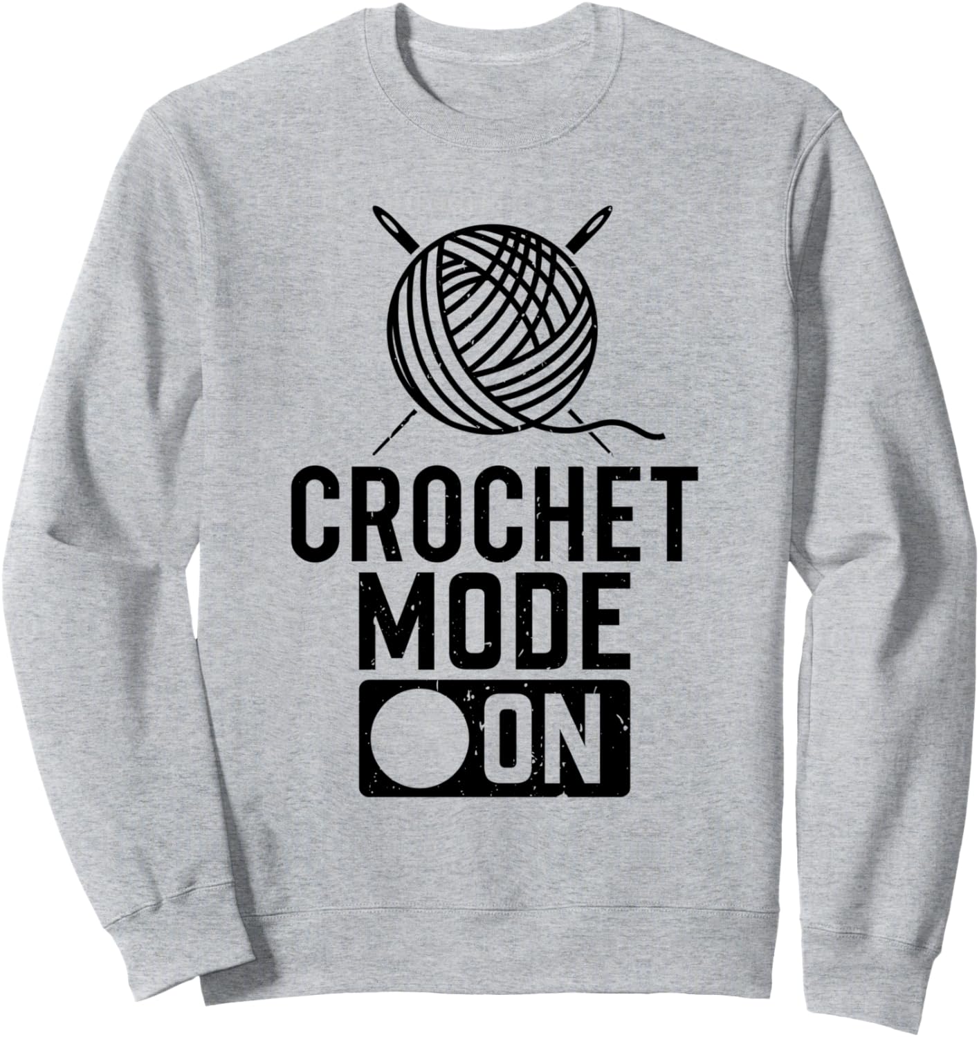 

Режим вязания крючком включен - Вязаная толстовка Crocheting Crocheter, серый