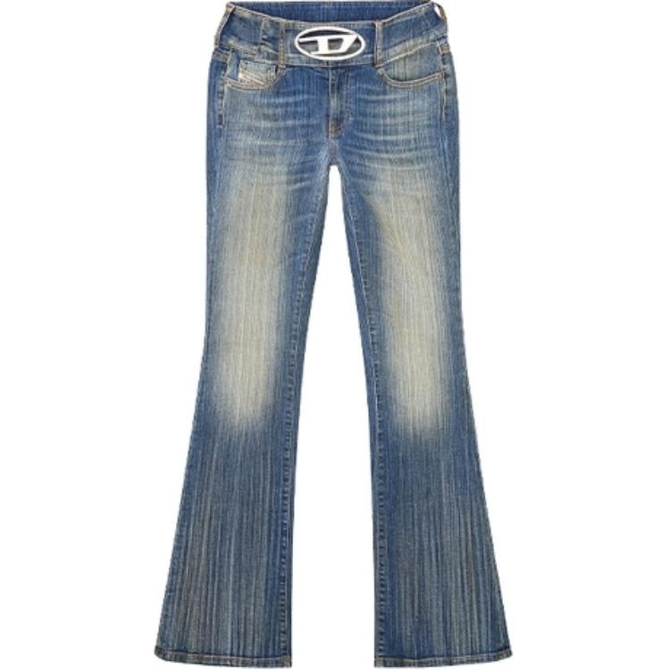 

D Propol 0cbcx Mid Rise Flared Jeans DIESEL, Синие