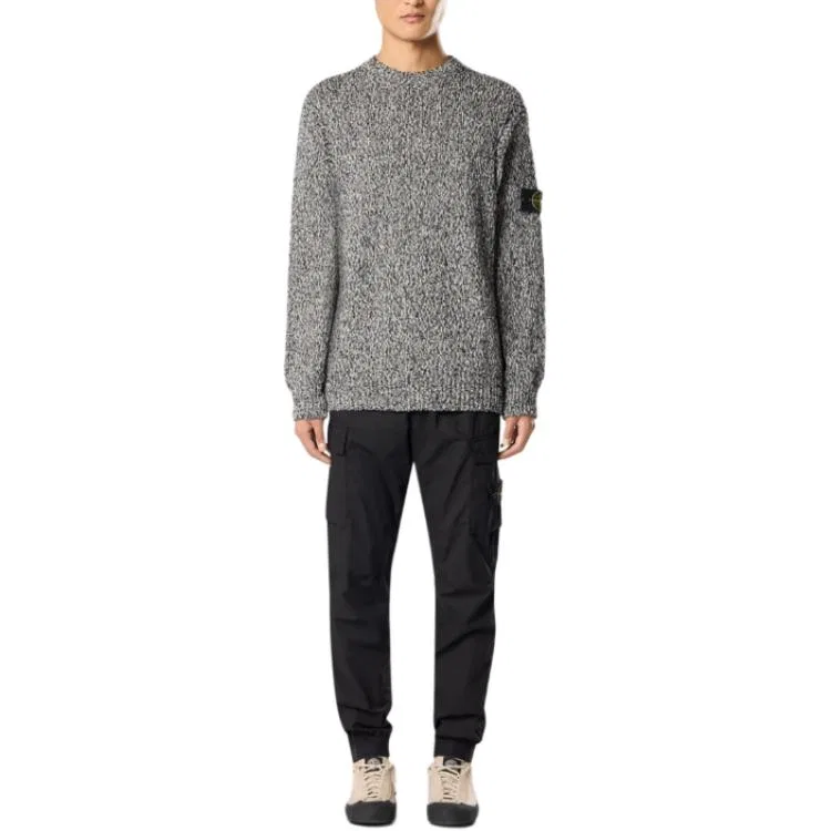 Свитер с нашивкой Compass-badge STONE ISLAND, Black Gray — фото 4