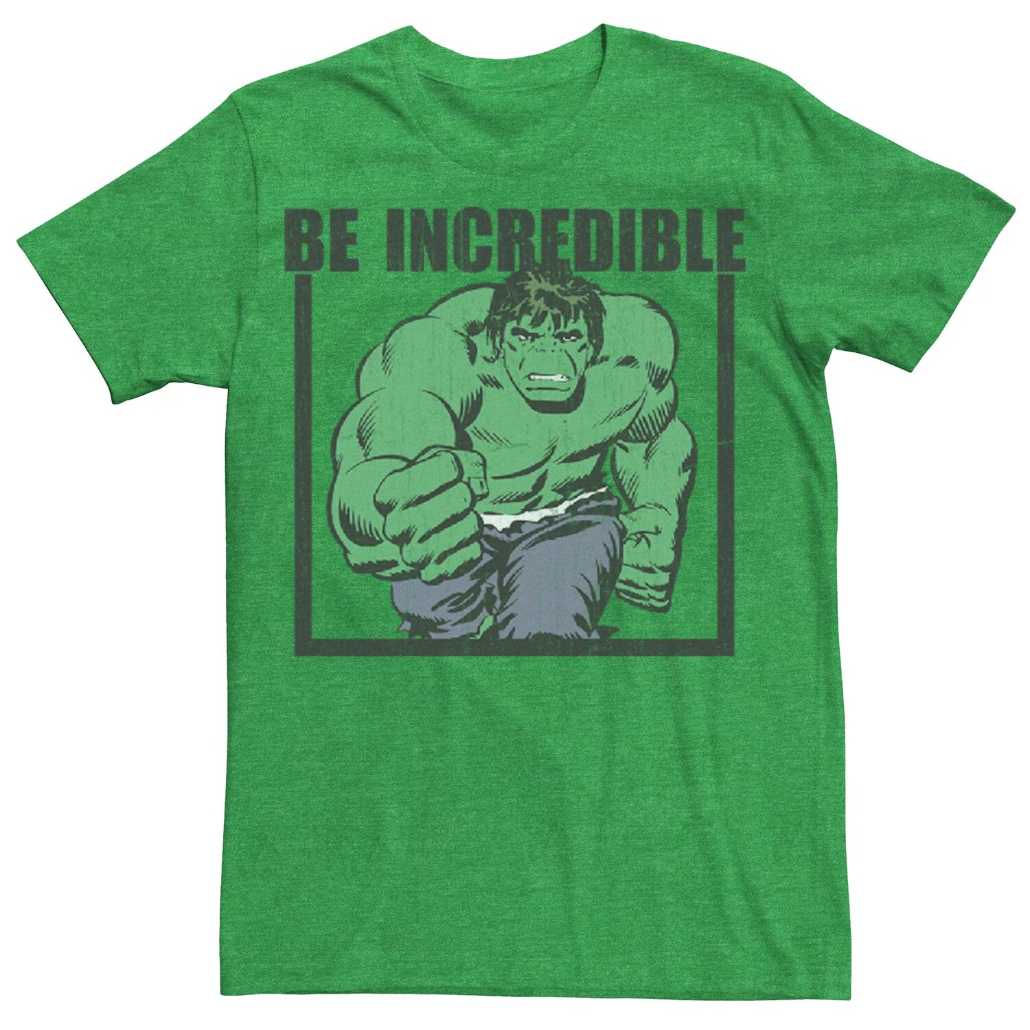 

Мужская футболка в стиле ретро с изображением комиксов Marvel Be Incredible The Incredible Hulk Licensed Character