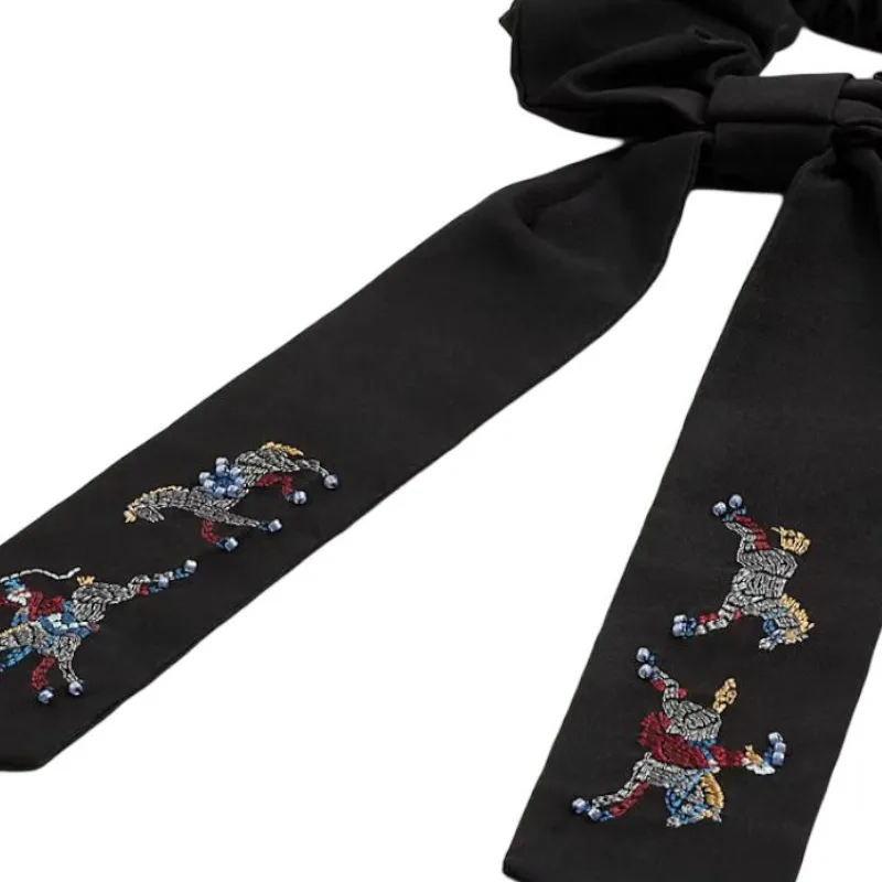 HERMES Резинка для волос Mulberry Silk Women's Black — фото 2