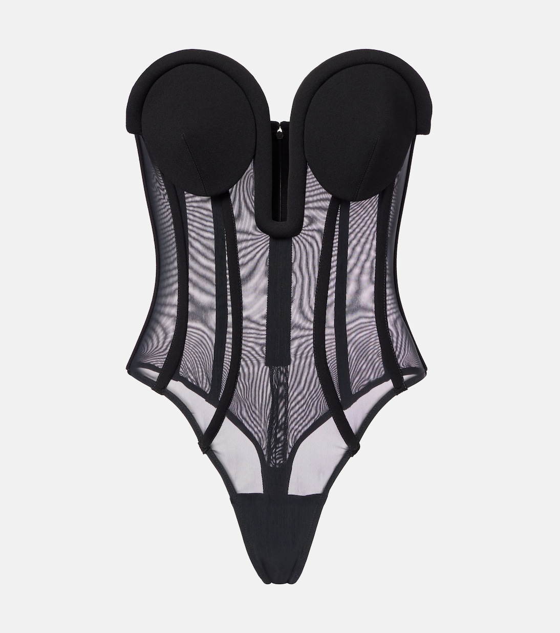 

Боди-корсет из сетки Jean Paul Gaultier, черный