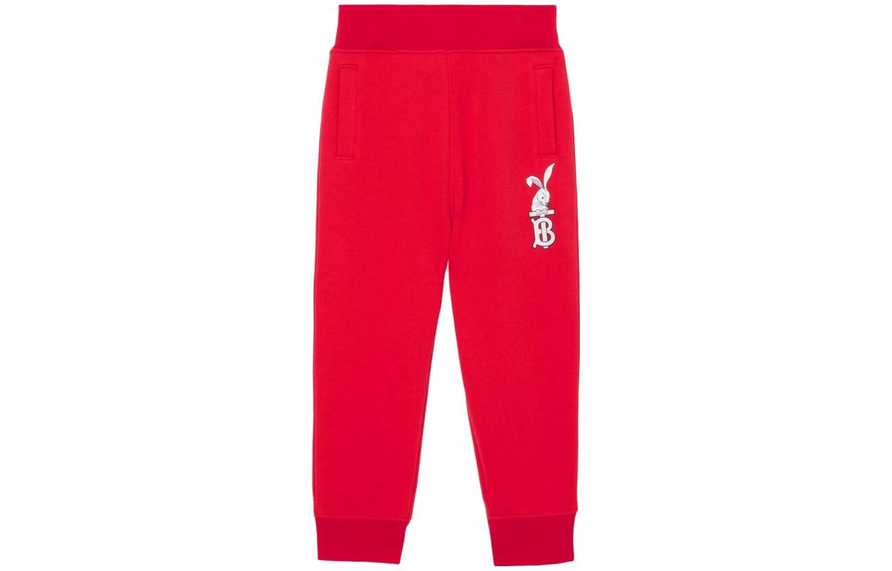 

Детские трикотажные спортивные штаны Burberry, цвет Red