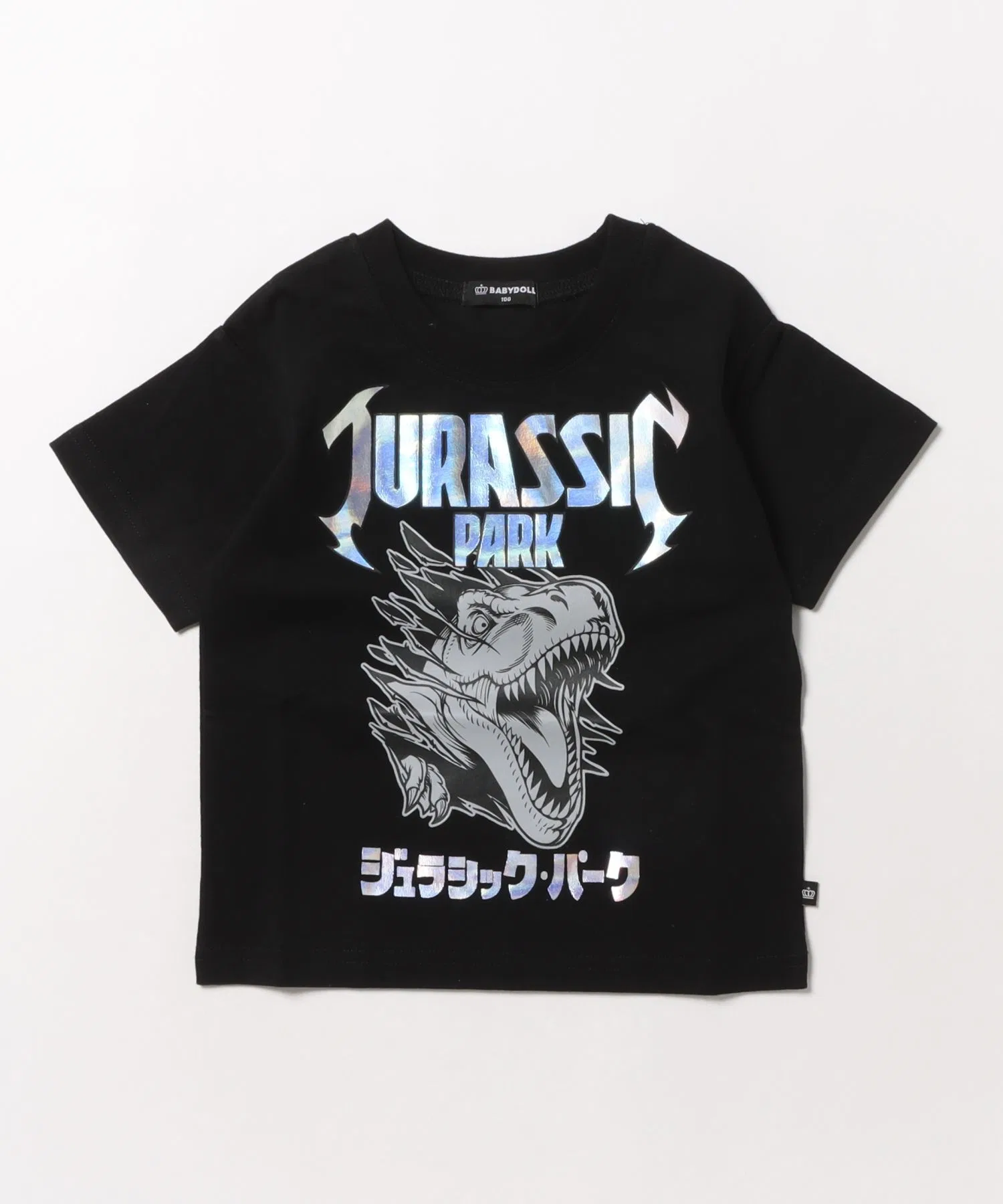 Детская футболка с принтом Jurassic Park BABYDOLL фуксия — фото 2