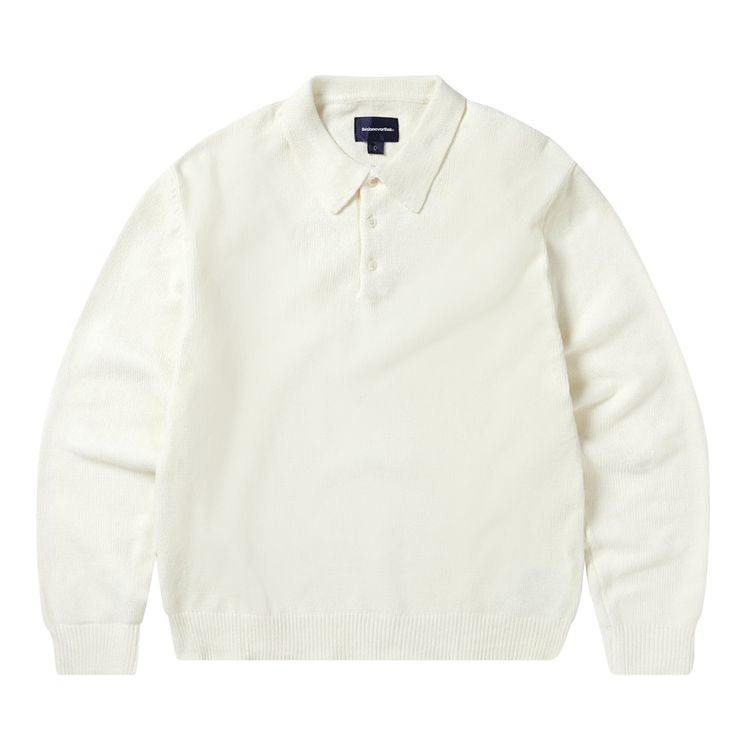 

Поло thisisneverthat Velvet Knit Polo 'Off White', белый