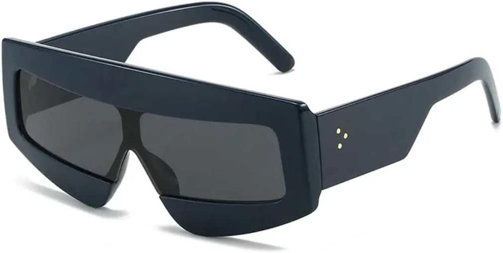 

Модные солнцезащитные очки Polygon Square для женщин, винтажные, желейные, с защитой от УФ-излучения UV400; для мужчин цельные, с заклепками UATXTAU, Blue