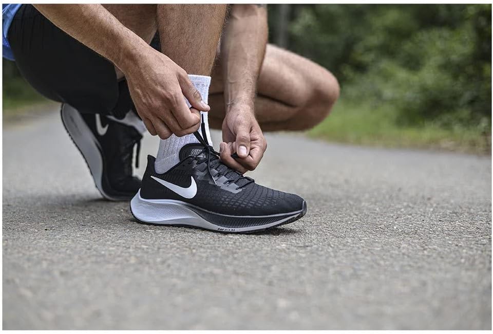 Мужские кроссовки для бега Nike Air Zoom Pegasus 37, черно-белый — фото 2