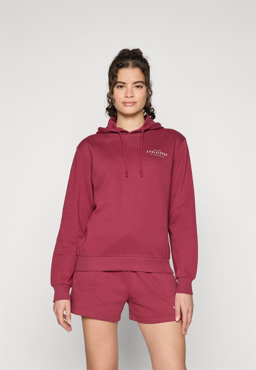 

Худи ONLY Play ONPPICA LIFE HOOD LOOSE BRUSH , Rhododendron/White/Bordeaux